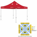 10' x 10' Red Rigid Pop-Up Tent Kit, Full-Color, Dynamic Adhesion (11 Locations)